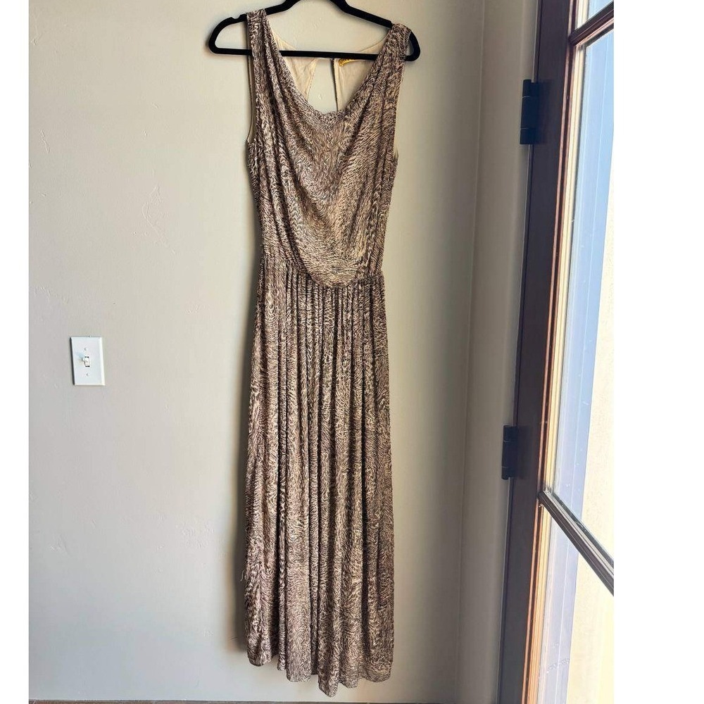 alice + olivia Leopard Animal Print Beaded Boho Party Festive Wedding Maxi Dress
